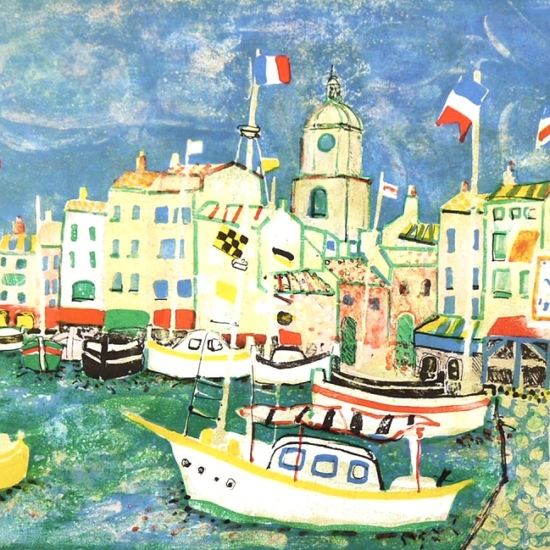 ポール・アイズピリの絵画作品　タイトルは、サントロペ